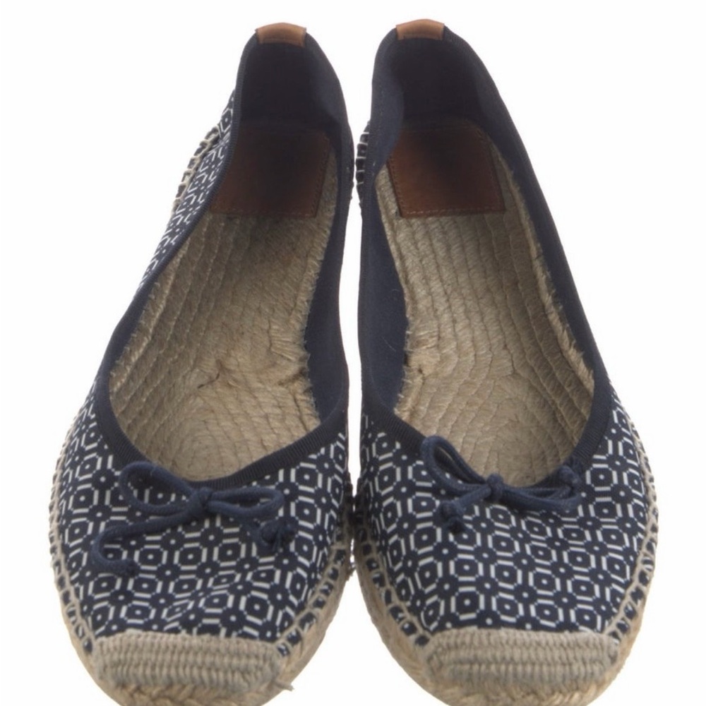 Tory Burch Navy Geometric Espadrilles